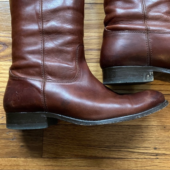 Frye Melissa Button Boots Cognac Brown - Picture 3 of 13